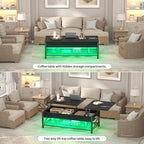 Aheaplus Black Lift-Top Coffee Table - Image 7