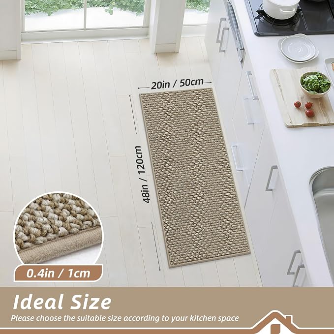 BEQHAUSE Kitchen Runner Rugs 20"x48", Kitchen Mats - Image 2