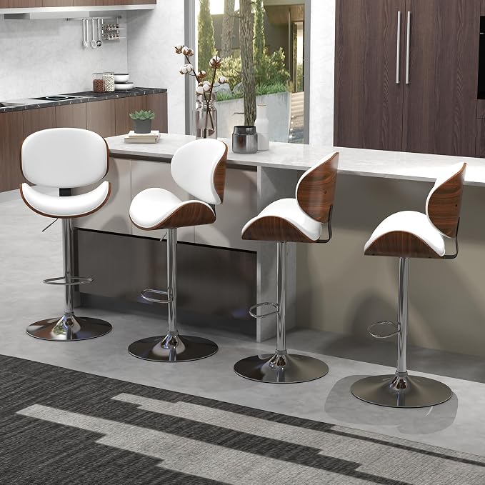 civama Bar Stools Set of 6 for Kitchen Counter, Adjustable Bar Height Chairs - Image 7