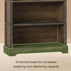 TVU 5-Tier Solid Wood Book Shelf, Floor Standing Bookcase, Farmhouse Style Book - Image 6