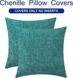 CaliTime Decorative Couch Throw Pillow Covers 18 X 18 Inches Teal | Pack of 2 - Image 6