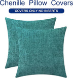 CaliTime Decorative Couch Throw Pillow Covers 24 X 24 Inches Teal | Pack of 2 - Image 6