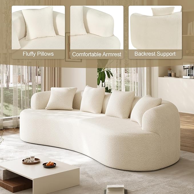 Oversized Sectional Sofa for Living Room, Modern Luxury Plush Chenille 4-Seater - Image 8