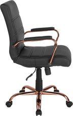 Flash Furniture Whitney Mid-Back Swivel LeatherSoft Desk Chair - Image 12