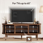 Decofy Mid Century TV Stand for TVs up to 65 Inches, Entertainment Center - Image 3
