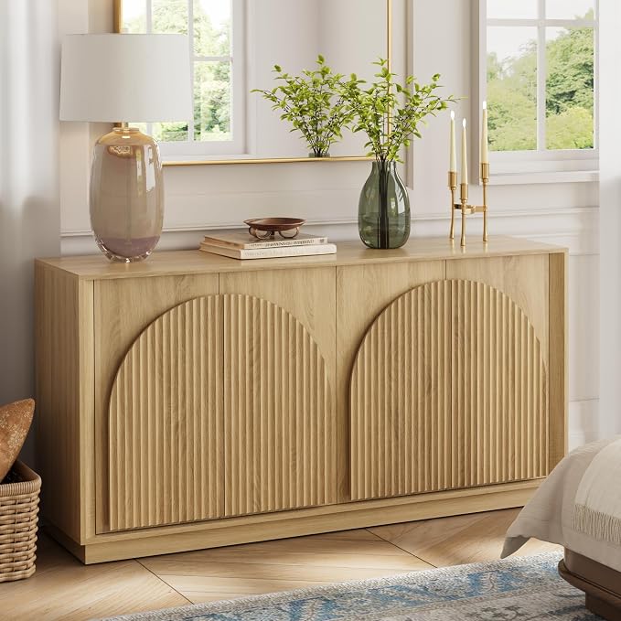 win2win Fluted Sideboard Buffet Cabinet - Image 8