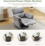 Oversized Power Recliner Chair Swivel Glider - Image 5