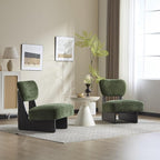GDFStudio Upholstered Armless Accent Chairs Set of 2 Modern Side Chair - Image 7