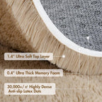 6x9 Ft Large Shag Beige Rugs for Living Room Bedroom, Ultra Soft Fluffy Furry - Image 8