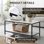 ZenStyle Industrial Coffee Table - Image 6