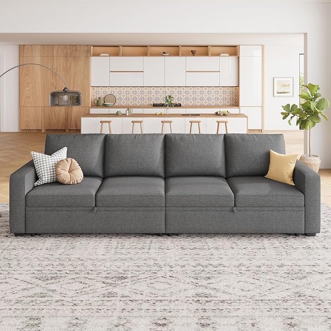 HONBAY Modular Sectional Sleeper Sofa Bed, - Image 7