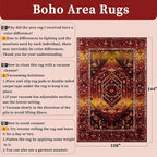SERISSA 9x12 Washable Non Slip Boho Area Rug - Image 2