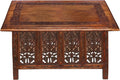 COTTON CRAFT Solid Wood Coffee Table – Hand Carved Center Table by COTTONCRAFT