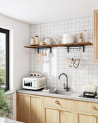 CHOEZON Wall-Mounted Pot Racks, Floating Shelves, Vintage Pot Hangers - Image 3