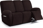 ANARACHON Leather Look Recliner Couch Cover, 8-Pieces Stretch Recliner Sofa by ANARACHON