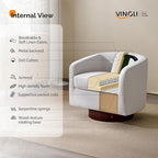 VINGLI 360°Swivel Accent Chairs Set of 2 - Image 7