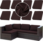 8PCS Patio Cushion Covers.Patio Furniture Couch SeatSlipcovers | Washable by SUKAIKEQA