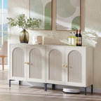 IFBUY Modern Sideboard Buffet Cabinet, 61.75" W Fluted Arched Buffet Cabinet by IFBUYFarmhouseFurniture