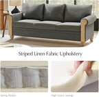 EcoHarbor Living 3-Seater Couch, Stripe 81" Mid-Century Modern Upholstered Sofa - Image 5