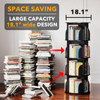 SpaceAid 4 Tier Rotating Bookshelf Tower, Spinning Bookcase Lazy Susan - Image 3