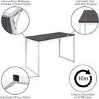 EMMA + OLIVER Industrial Modern Desk-47"L Commercial Grade Home Office - Image 5