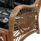 Malibu Lounge Set of 4: 2 Natural Rattan Wicker Chairs, Three-Seater Sofa and - Image 7