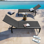 Crestlive Products Lounge Chair Outdoor Set of 2, Aluminum Pool Chaise Lounge - Image 3