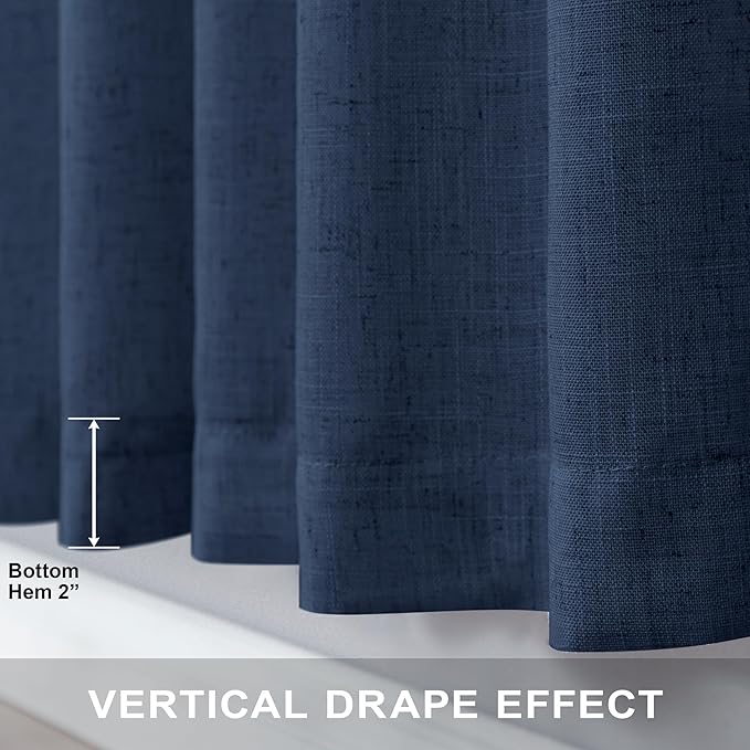 Navy Blue Curtains 63 Inch Length - Image 7