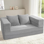 Futon Sofa Bed with Pillow, 3-in-1 Sleeper Sofa Bed with Removable Cover - Image 2