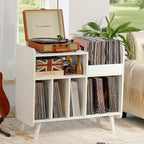 Record Player Stand, Large Record Player Table Cabinet - Image 6