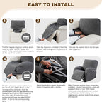 Gennia Recliner Chair Covers 3 Pieces Extra, Waterproof Jacquard Reclining - Image 7