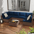 KIGOTY 7-Piece Patio Furniture Set, All-Weather PE Rattan Outdoor Sectional Sofa by KIGOTY