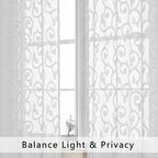 Furman Sheer White Curtains 90 inches Long - Image 3