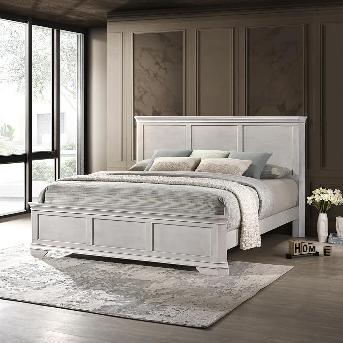 Roundhill Furniture Maderne Wood Panel Bed - Image 4