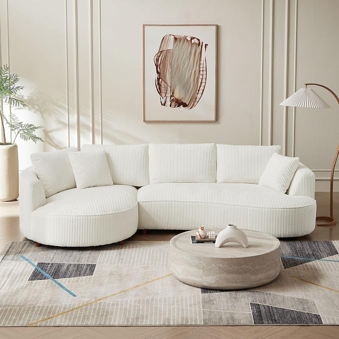 122.04'' Curved Sectional Sofa Couch - Image 4