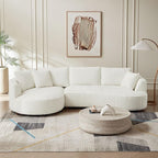 122.04'' Curved Sectional Sofa Couch - Image 4