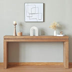 64" Wood Console Table for Entryway, Modern Sofa Table Behind Couch - Image 3
