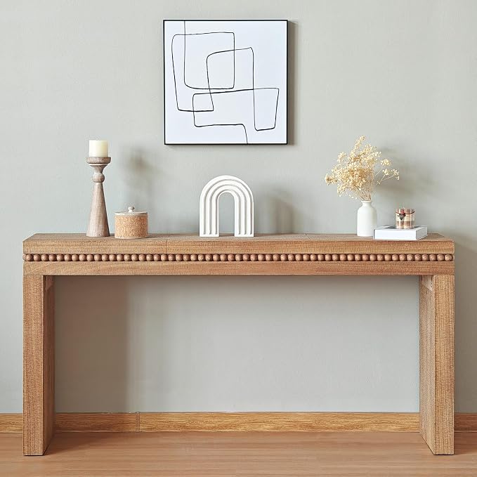 64" Console Table for Living Room, Long Sofa Table Behind Couch by HanStrong