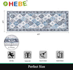 HEBE Hallway Runner Rug 2'x6', Washable Non Slip Kitchen Rug Runner | Soft Boho - Image 2