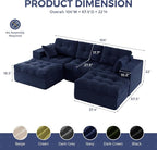 MAXYOYO 104" U Shaped Modular Sectional Sofa - Image 2