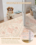 2x3 Entryway Rug Vintage Washable Rug Runner - Image 4