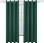 Dark Green Blackout Curtains/52 x 84 Inch Long/Set of 2 Curtain Panels/Thermal - Image 3