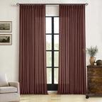 Pinch Pleated Semi Sheer Linen Curtains - Image 7