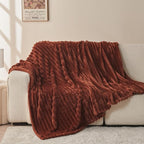NEWCOSPLAY Fleece Ribbed Cozy Throw Blanket - Image 8