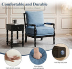 DUHOME Linen Fabric Spindle Accent Chair - Image 4