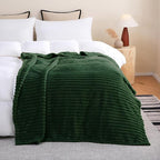 Green Fleece Throw Blanket 108”×90” by linecooo