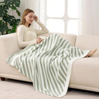 Snuggle Sac Ultra Soft Throw Blanket, Sage Green, Cozy Knitted, Fuzzy Knit - Image 9