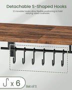 CHOEZON Wall-Mounted Pot Racks, Floating Shelves, Wall Shelves, Vintage Pot - Image 6