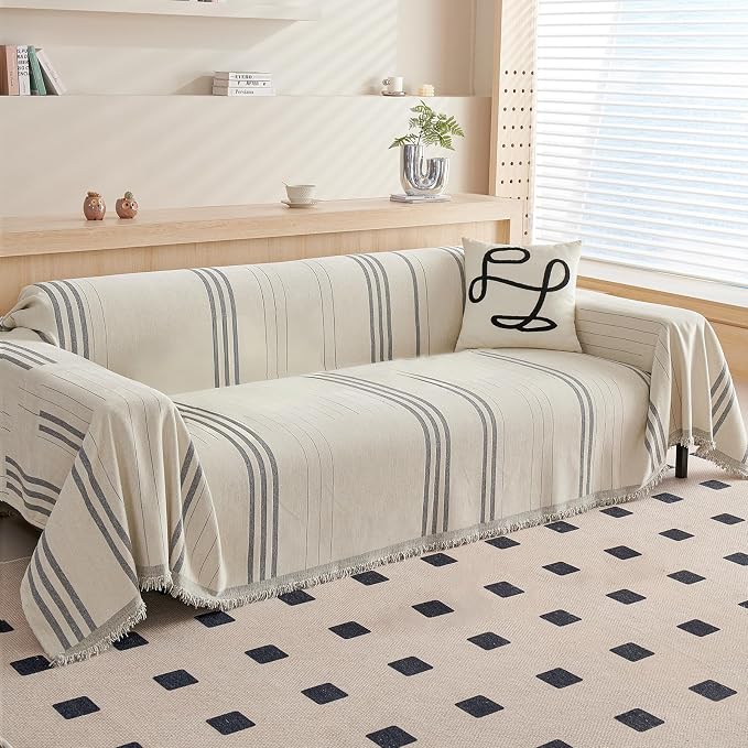 DREAMINGO Couch Cover Reversible Chenille 3 Seat Sofa Covers by DREAMINGO