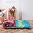MAXYOYO Bohemian Retro Floor Mattress Boho Floral Style Japanese Futon Tatami - Image 5